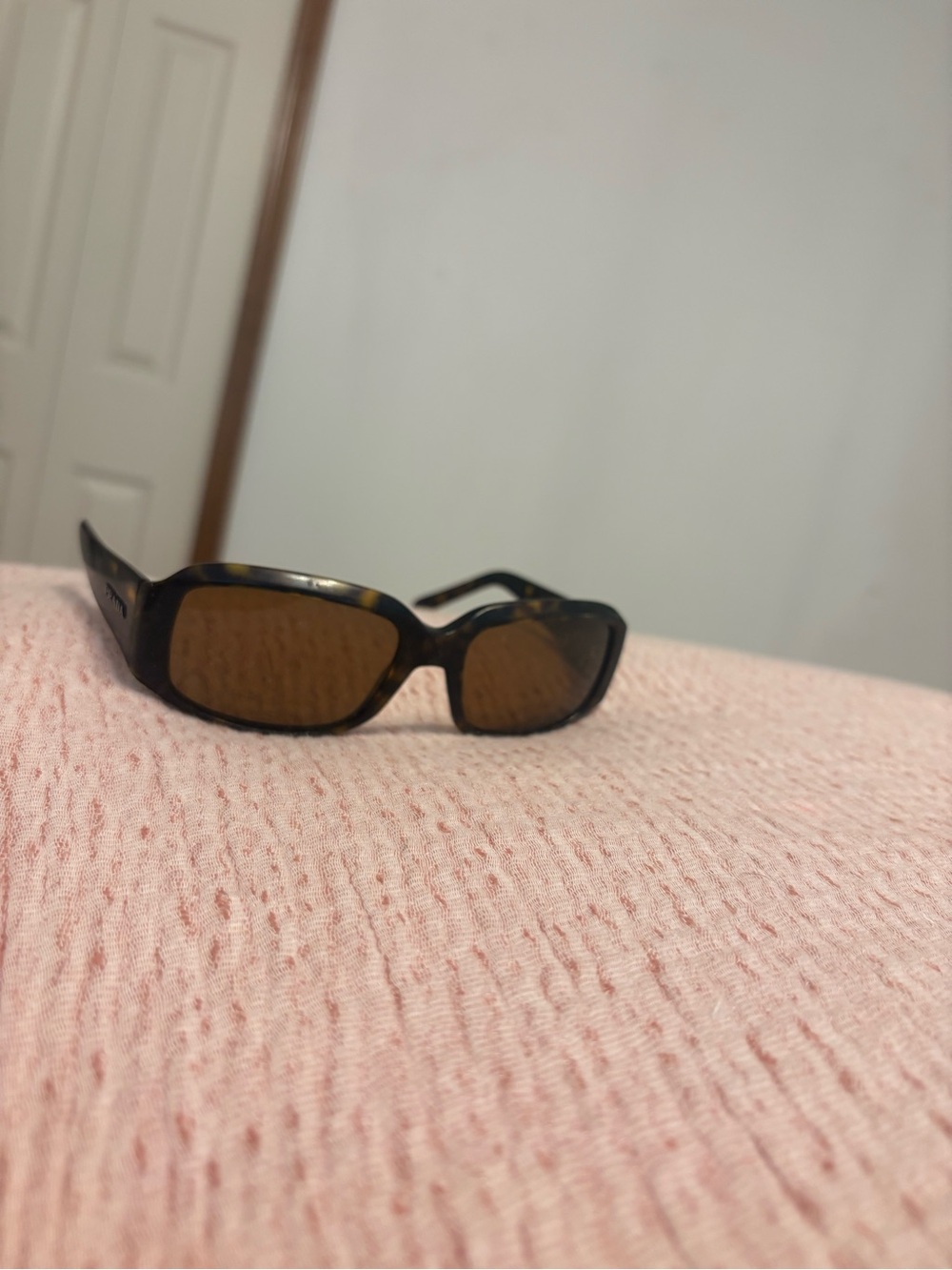 Prada - Tortoise Rectangular Sunglasses with Brown Lenses